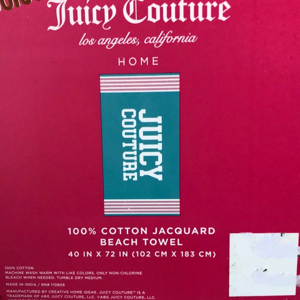 NWT Juicy Couture Beach Towel